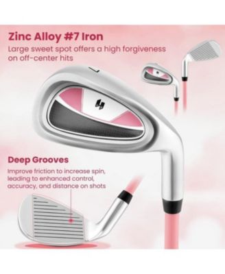 Junior 7 Iron for Kids with Fiberglass Shaft and Headcover