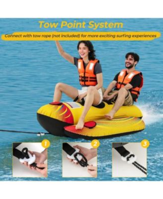 1 or 2 Person Inflatable Towable Tube Banana Boat for Boating