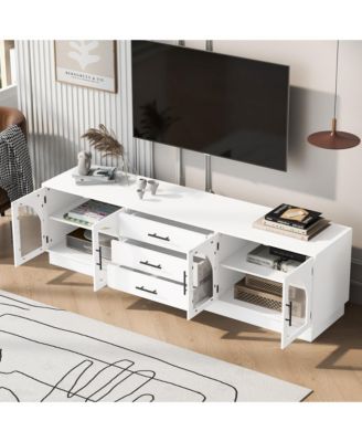 68.9'' TV Stand for TVs up to 75", Media Console Cabinet with 3 Drawers and Adjustable Shelves, Symmetrical Design for Living Room
