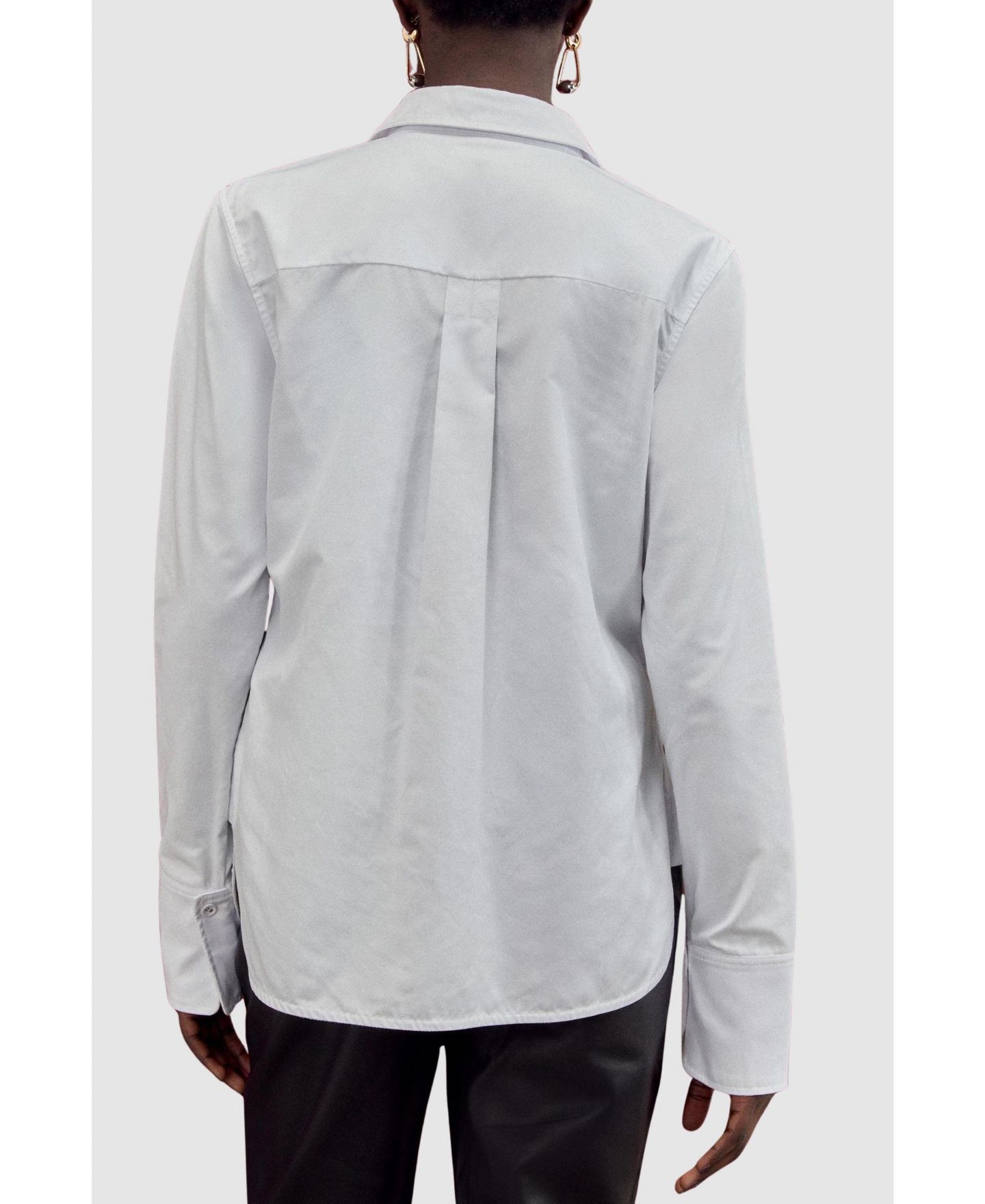 Женская рубашка Karen Millen Cotton Woven Buttoned, цвет: Белый — фото 7