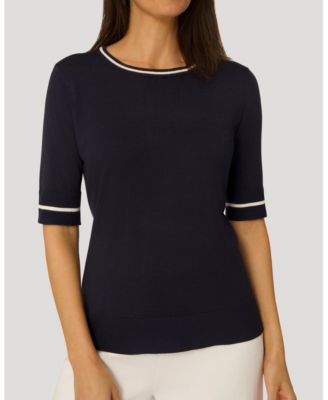 Women's Contrast Rib Trim Sweater