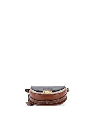 Small Padlock Saddle Shoulder Bag GG Coated Canvas and Leather