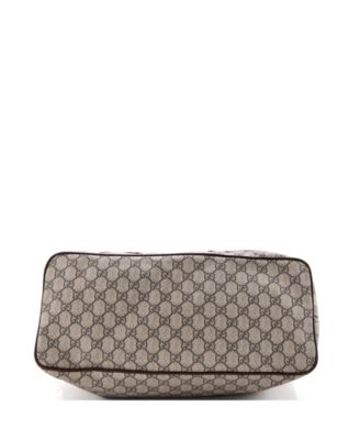 Large Courrier Convertible Soft Open Tote GG Coated Canvas with Applique