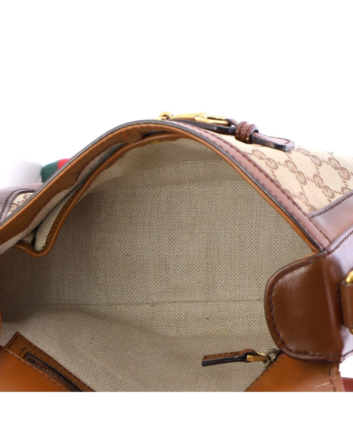 Pre-Owned Gucci Medium Lady Web Shoulder Bag Gg Canvas