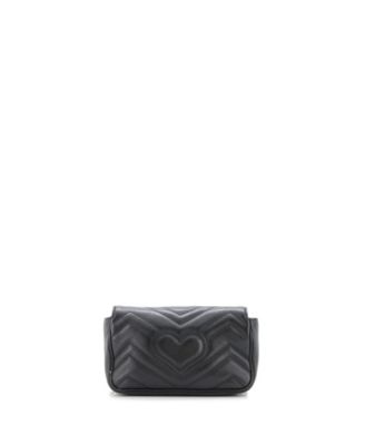 Super Mini GG Marmont Flap Bag Matelasse Leather