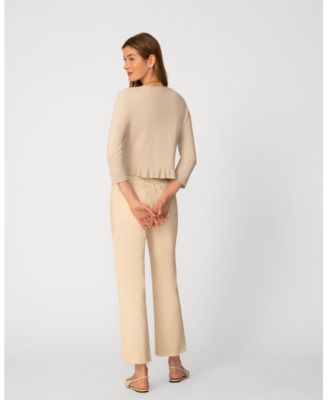 Women's Ruffle Hem Button Cardigan