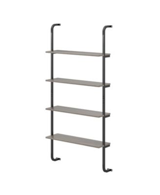 Industrial Four Tier Pipe Shelving with Metal Frame