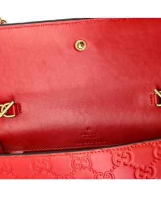 Mini Cherries Wallet on Chain Guccissima Leather