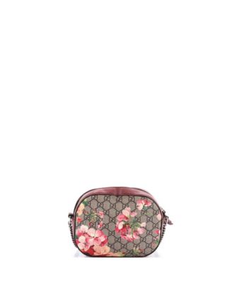 Mini Chain Crossbody Bag Blooms Print GG Coated Canvas