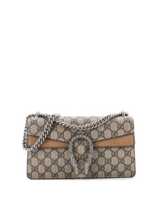 Small Dionysus Bag GG Coated Canvas with Crystal Embellished Metal