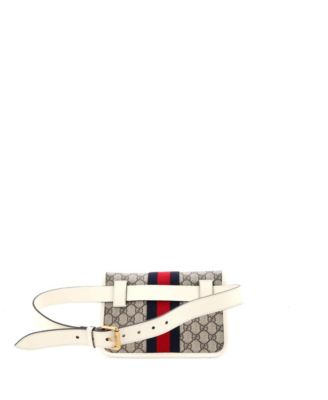 Ophidia Flap Belt Bag GG Coated Canvas with Leather