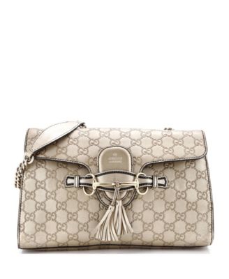 Medium Emily Chain Flap Bag Guccissima Leather