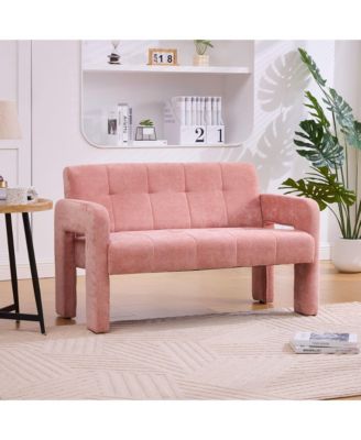 Modern Double Armchair Living Room & Bedroom Compact Upholstered Sofa Leisure Sofa Comfortable Seating with Dual Armrests