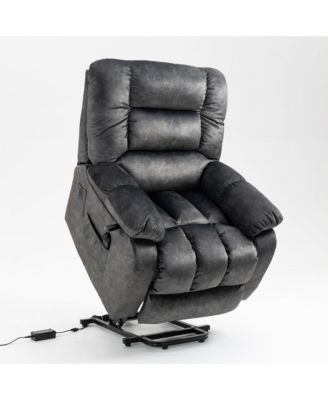 Velvet Power Lift Recliners with Heat & Massage, Lift Chair Relax Sofa Chair for Living Room