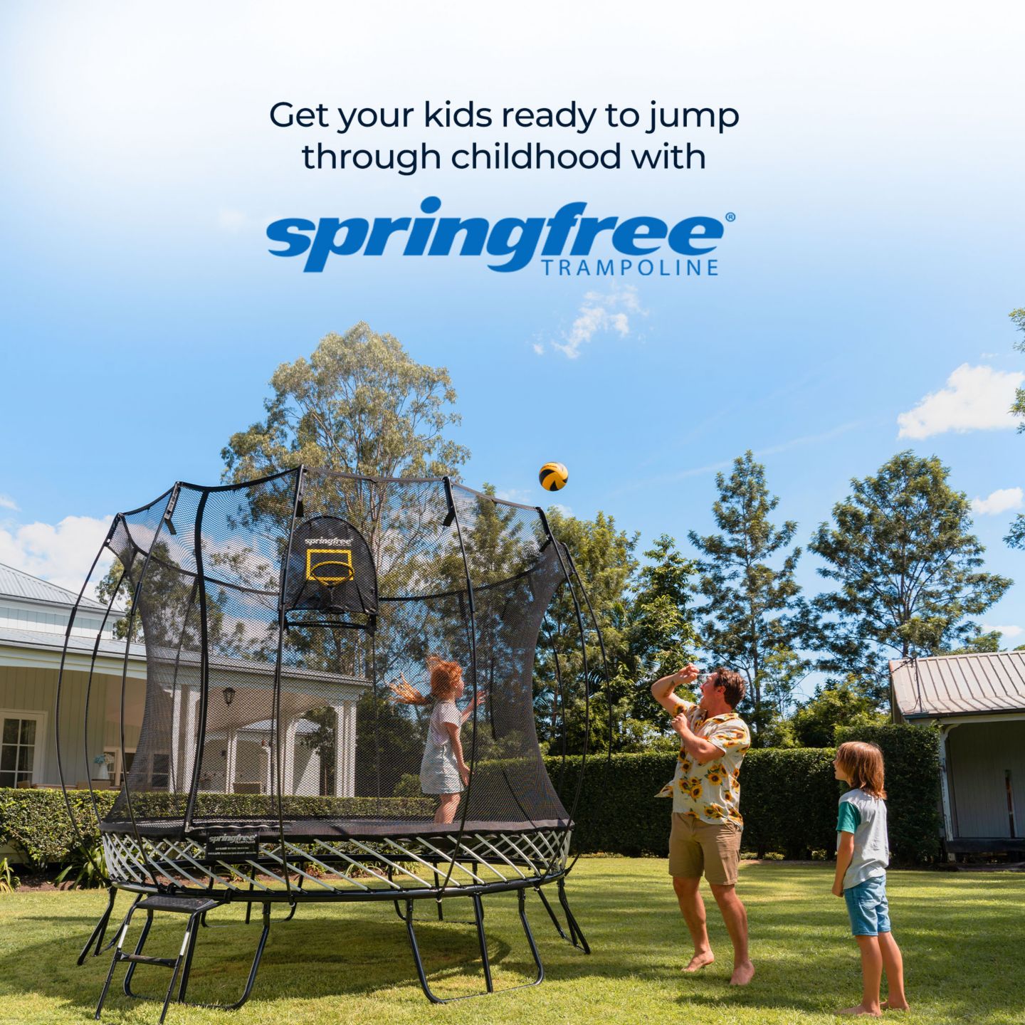 Детская игрушка Springfree Trampoline FlexrHoop Basketball Hoop with Adjustable Backboard, Ages 5+ — фото 4
