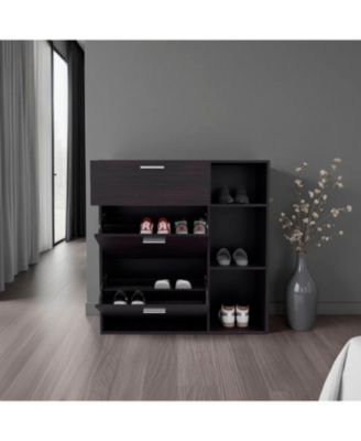 Linn Shoe Rack, 2 Doors, 1 Drawer, 3 Shelves