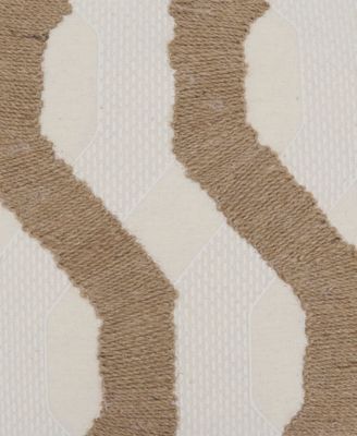 Textured Jute Stripe Decorative Pillow, 20" x 20"