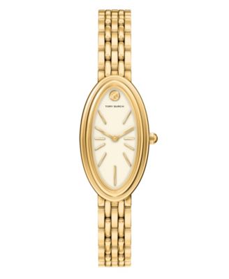 Women's The Oval Elongated Quartz Two-Hand Gold Stainless Steel Watch, 22mm