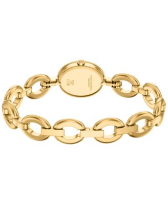 Women's The Oval Small Gift Set Quartz Two-Hand Gold Stainless Steel Watch, 22mm