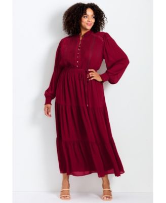 Women's Plus Size Jasmine Tiered Maxi Dress
