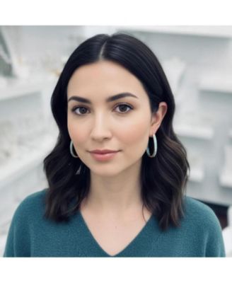 18K Gold Plated Elongated Hoop Earrings