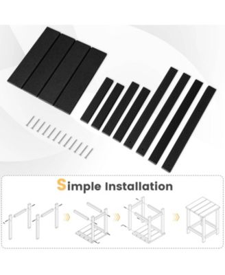 14 Inch Square Outdoor Adirondack Side Table Weather Resistant