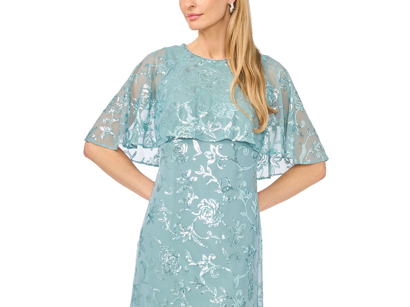Женское платье MSK Petite Short-Sleeve Crewneck Midi, цвет: Сланцевый — фото 2
