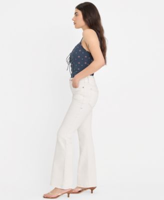 Petite Dolly Joleans Mid-Rise Flared-Leg Jeans