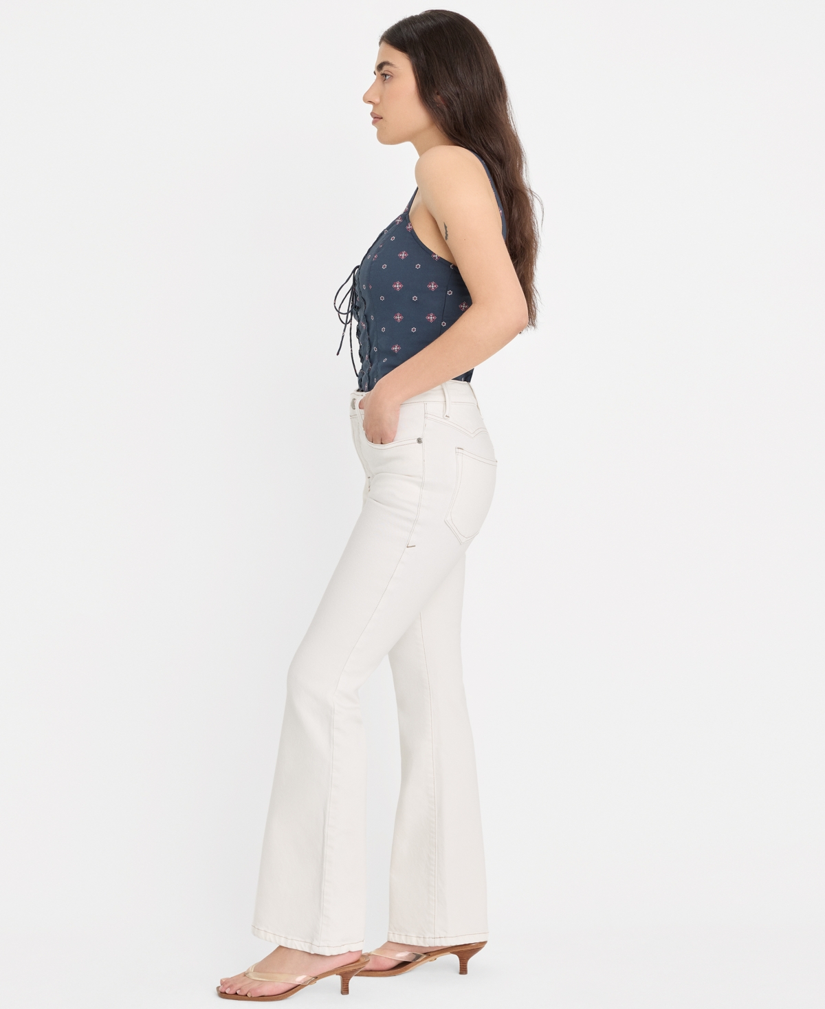 Good American Women's Mid-Rise Flared-Leg Jeans