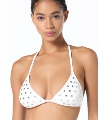 Michael Kors Women's Tie-Back V-Neck Bikini Top