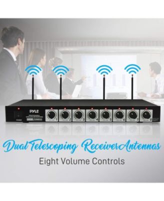 VHF Professional Conference Microphone System with 8 Tabletop Gooseneck Mics (PDWM8300)