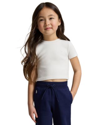 Girls' 2T-6X Ribbed Crewneck Boxy T-Shirt