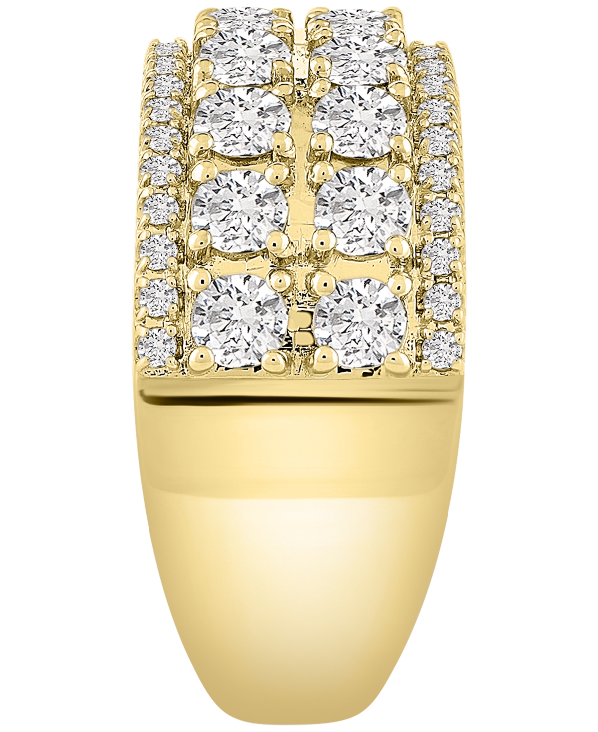 Macy's Men's Diamond (2 ct. t.w.) Band Ring in 10k Yellow Gold