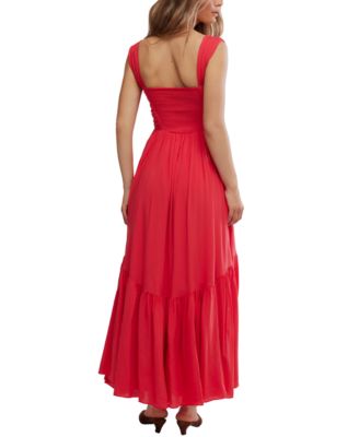 Women's Sasha Sweetheart Viscose Maxi Solid Dress