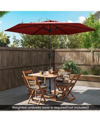 7.5 ft Heavy Duty Outdoor Market Umbrella with Push Button Tilt