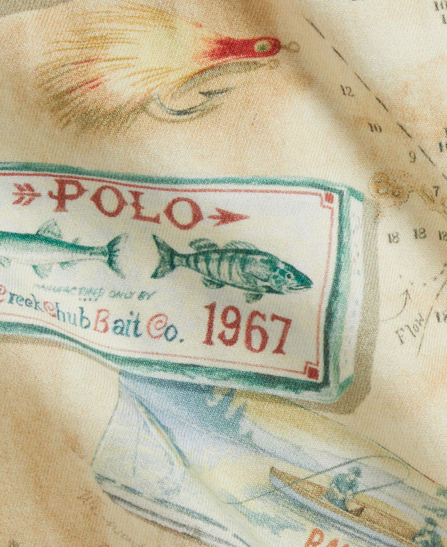 Детский комплект Polo Ralph Lauren для малыша: рубашка чино с рыбами и шорты, 2 предмета, цвет: Разноцветный — фото 3