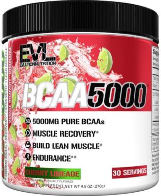 BCAAs Amino Acids Powder | BCAA Powder Post Workout Recovery Drink and Stim Free Pre Workout Energy Drink Powder | for Men | Cherry Limeade
