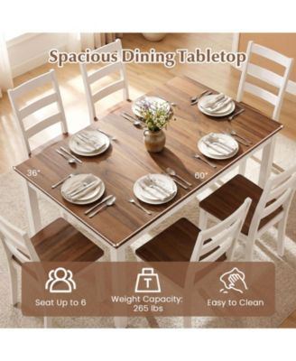 60 in Rectangular Dining Table with Solid Wood Legs