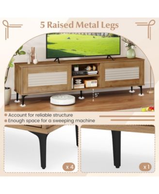 TV Stand for TVs up to 70 in with Fluted Front Design