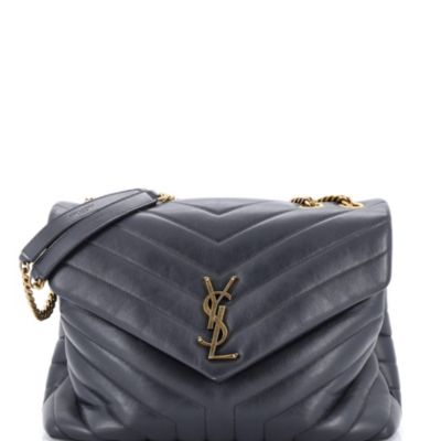 Medium Loulou Shoulder Bag Matelasse Chevron Leather