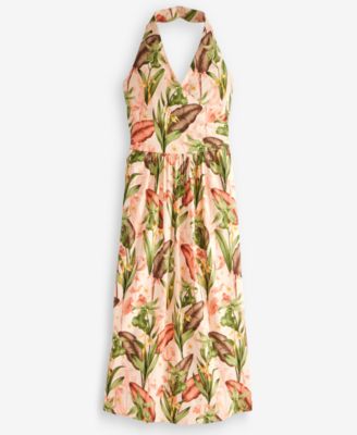 fit and flare midi dress for women Ayla Cotton Fit And Flare Midi Dress / White | MESHKI
