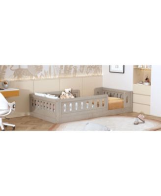 Wood Platform Bed Guardrail