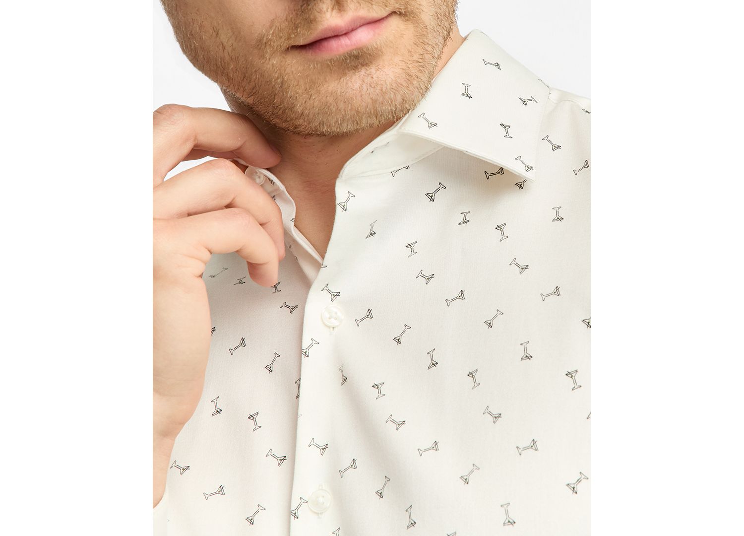 Men's Slim-Fit Martini Dress Shirt