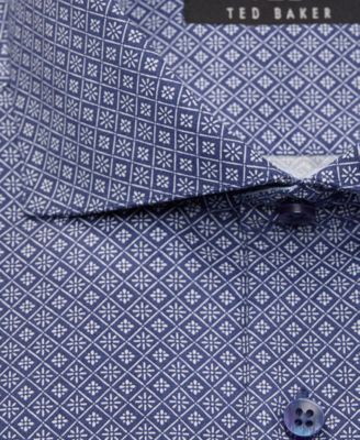 Ted Baker Men's Round Cuff Slim Fit Dress Shirt