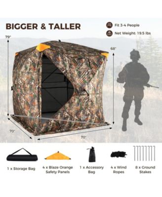 Three to Four Person Hunting Blind Pop Up with Swing Door