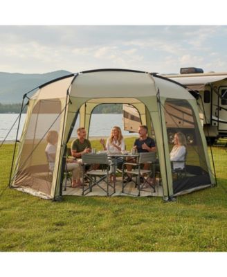 Six to Eight Person Canopy Tent with Zippered Door