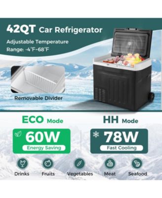 12V Portable Car Refrigerator 42 Quart with Touch Panel