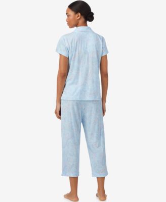 Women's Cropped Short-Sleeve Pajama Set