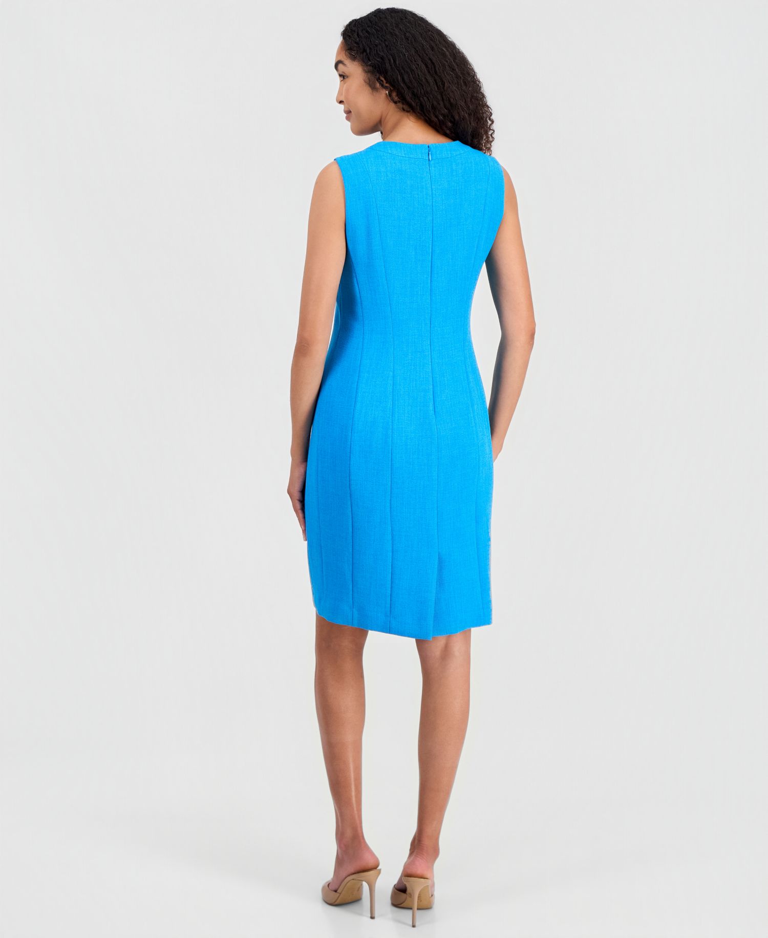 Women's Sleeveless Textured Sheath Dress