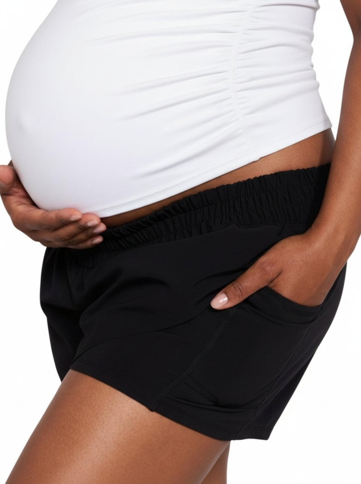 Motherhood Maternity Under the Belly Woven Tennis Skort